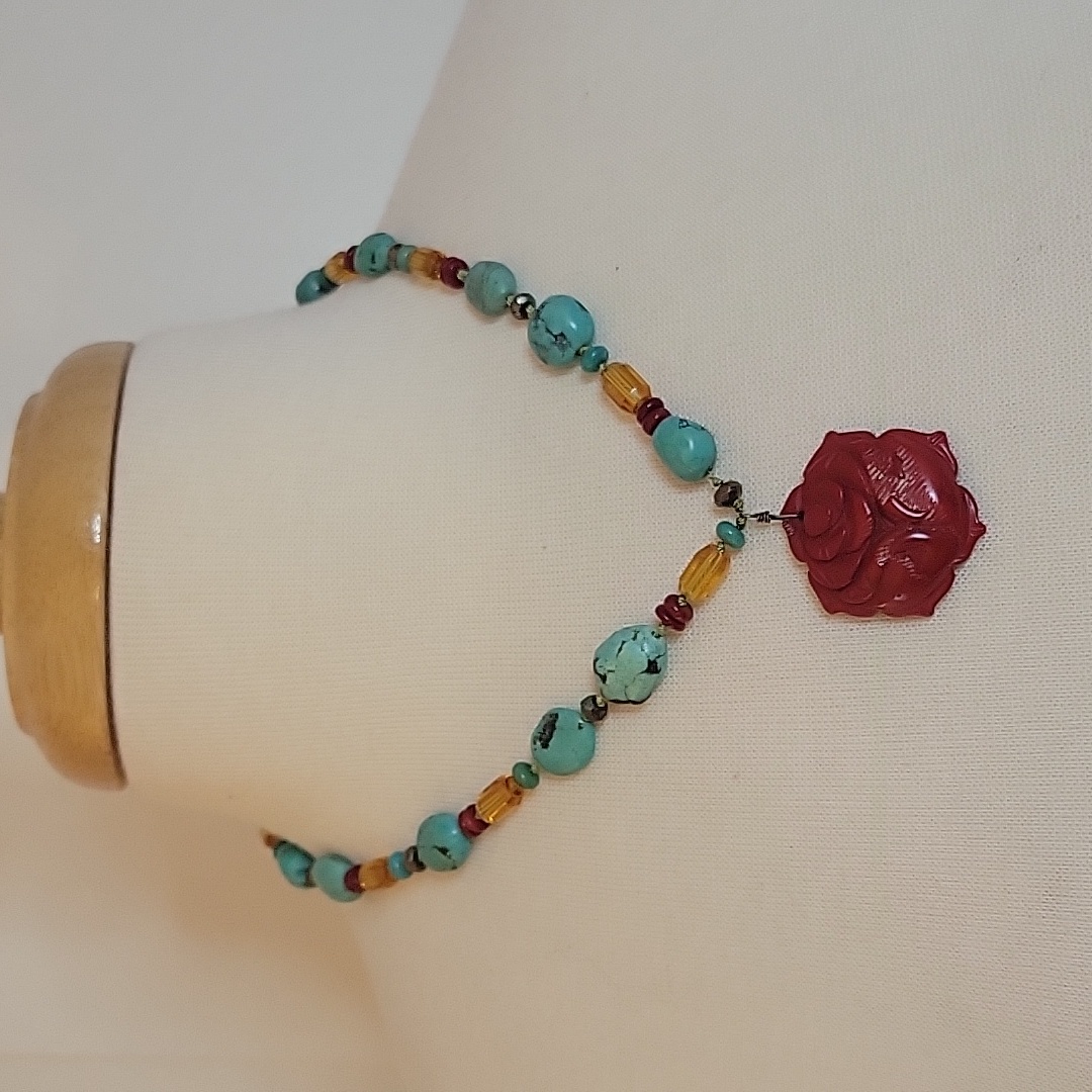 Rare Vintage Peyote Bird Necklace 130$
